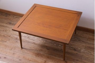 リメイク家具　味わいのある天板を使ったセンターテーブル(サイドテーブル、テーブル)