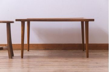 リメイク家具　味わいのある天板を使ったセンターテーブル(サイドテーブル、テーブル)