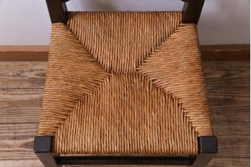 中古　松本民芸家具　ラダーバックチェア(ラッシチェア、椅子)(定価約11万円)