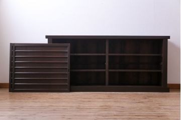 アンティーク家具　明治大正期　モダンなデザインの水屋箪笥サイドボード(リビングボード、水屋箪笥)