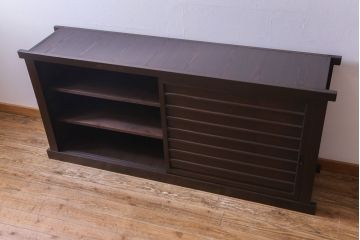 アンティーク家具　明治大正期　モダンなデザインの水屋箪笥サイドボード(リビングボード、水屋箪笥)