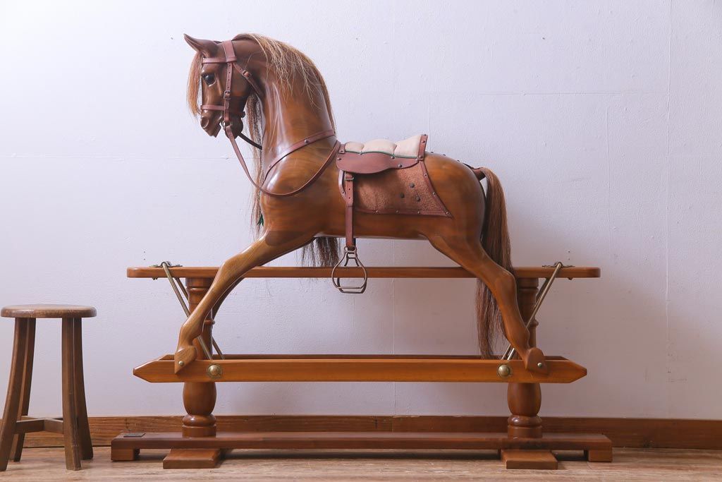 アンティーク雑貨　イギリス　スティーブン・ブラザーズ社(Stevenson Brothers)　ロッキングホース(木馬)(定価約50万円)