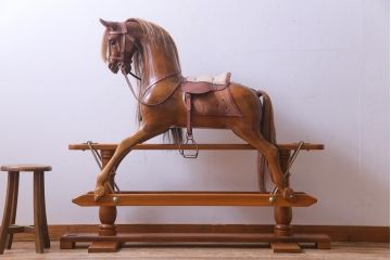 アンティーク雑貨　イギリス　スティーブン・ブラザーズ社(Stevenson Brothers)　ロッキングホース(木馬)(定価約50万円)