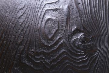 昭和初期　高級杉材　浮造り仕上げの民芸座卓(ローテーブル、センターテーブル)