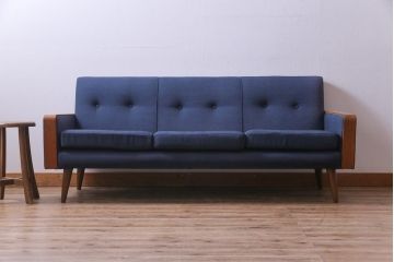ヴィンテージ家具　日本製　ミッドセンチュリースタイルにもおすすめなビンテージソファ(3人掛けソファ)