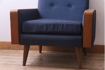 ヴィンテージ家具　日本製　ミッドセンチュリースタイルにもおすすめなビンテージソファ(1人掛けソファ)(1)