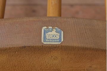 ヴィンテージ家具　イギリスビンテージ　ERCOL(アーコール)　シンプルかつ上品な佇まいのゴールドスミスチェア(椅子、ダイニングチェア)