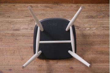 イギリスビンテージ　ペイント家具　ERCOL(アーコール)　バイカラーがお洒落なフープバックチェア(椅子、ダイニングチェア)