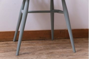 イギリスビンテージ　ペイント家具　ERCOL(アーコール)　爽やかなカラーが魅力のフープバックチェア(椅子、ダイニングチェア)