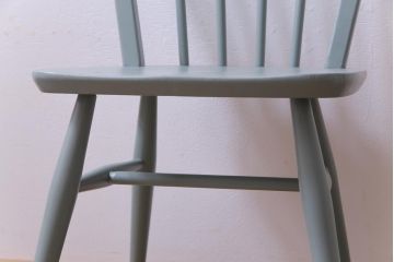 イギリスビンテージ　ペイント家具　ERCOL(アーコール)　爽やかなカラーが魅力のフープバックチェア(椅子、ダイニングチェア)