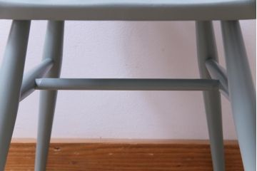 イギリスビンテージ　ペイント家具　ERCOL(アーコール)　爽やかなカラーが魅力のフープバックチェア(椅子、ダイニングチェア)