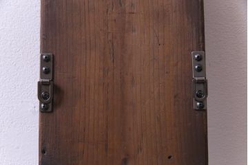 アンティーク雑貨　和製アンティーク　味わい深い木の質感が魅力的な壁掛けミラー(鏡)