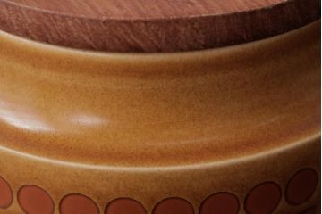 アンティーク雑貨　イギリスビンテージ　HORNSEA(ホーンジー)　SAFFRON(サフラン)シリーズ　キャニスター・小(保存容器、ジャー)