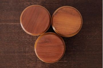 アンティーク雑貨　イギリスビンテージ　HORNSEA(ホーンジー)　SAFFRON(サフラン)シリーズ　キャニスター3個セット(保存容器、ジャー)