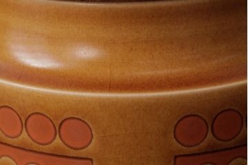 アンティーク雑貨　イギリスビンテージ　HORNSEA(ホーンジー)　SAFFRON(サフラン)シリーズ　キャニスター3個セット(保存容器、ジャー)