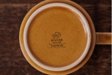 イギリスビンテージ　HORNSEA(ホーンジー)　SAFFRON(サフラン)　マグカップ2個セット(洋食器)