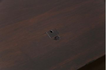 レトロ家具　和製アンティーク　ガラスのゆらぎが味わい深いレトロな戸棚(収納棚、飾り棚)