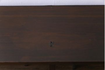 レトロ家具　和製アンティーク　ガラスのゆらぎが味わい深いレトロな戸棚(収納棚、飾り棚)