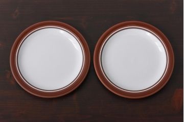 イギリスビンテージ　Hornsea(ホーンジー)　SIENNA(シエナ)　トリオ2客セット(カップ&ソーサー、プレート)(2)