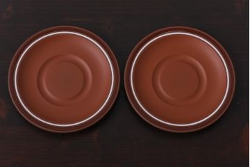 イギリスビンテージ　Hornsea(ホーンジー)　SIENNA(シエナ)　トリオ2客セット(カップ&ソーサー、プレート)(1)