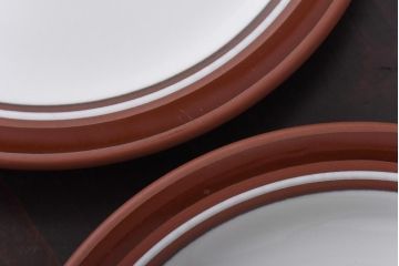 イギリスビンテージ　Hornsea(ホーンジー)　SIENNA(シエナ)　トリオ2客セット(カップ&ソーサー、プレート)(1)