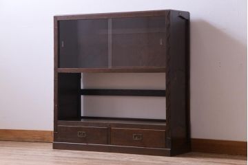 アンティーク家具　和製アンティーク　山葉製(ヤマハ、日本楽器)　希少なスタッキングブックケース(本棚、収納棚)