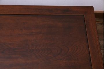 アンティーク家具　和製アンティーク　総ケヤキ材　幕板のデザインが素敵な座卓(ローテーブル、センターテーブル)