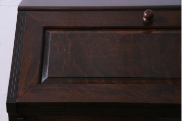 ビンテージ　松本民芸家具　ころんとしたボールフットが目を惹くライティングビューロー(簿記机、在宅ワーク、在宅用デスク)