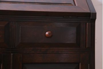 ビンテージ　松本民芸家具　ころんとしたボールフットが目を惹くライティングビューロー(簿記机、在宅ワーク、在宅用デスク)