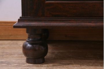 ビンテージ　松本民芸家具　ころんとしたボールフットが目を惹くライティングビューロー(簿記机、在宅ワーク、在宅用デスク)