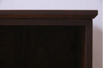 アンティーク家具　和製アンティーク　扉無しが使いやすい鉄脚ローボード(収納棚、オープンラック)