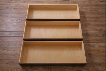 中古　北海道民芸家具　リメイク　シックな雰囲気漂うローチェスト(引き出し、テレビボード)