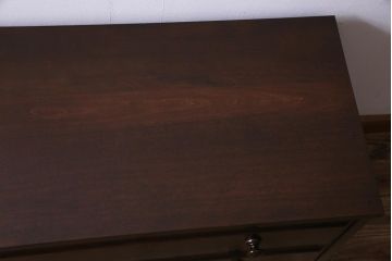 中古　北海道民芸家具　リメイク　シックな雰囲気漂うローチェスト(引き出し、テレビボード)