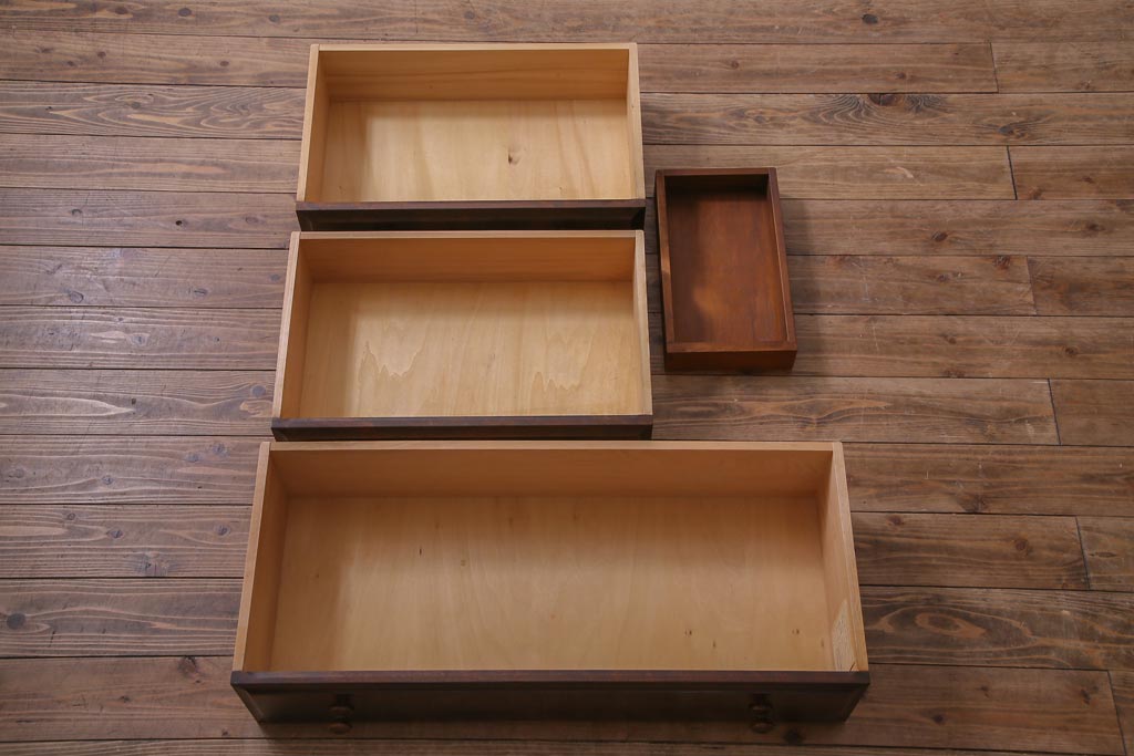 中古　北海道民芸家具　小ぶりなリメイクサイドボード(テレビボード、収納棚)