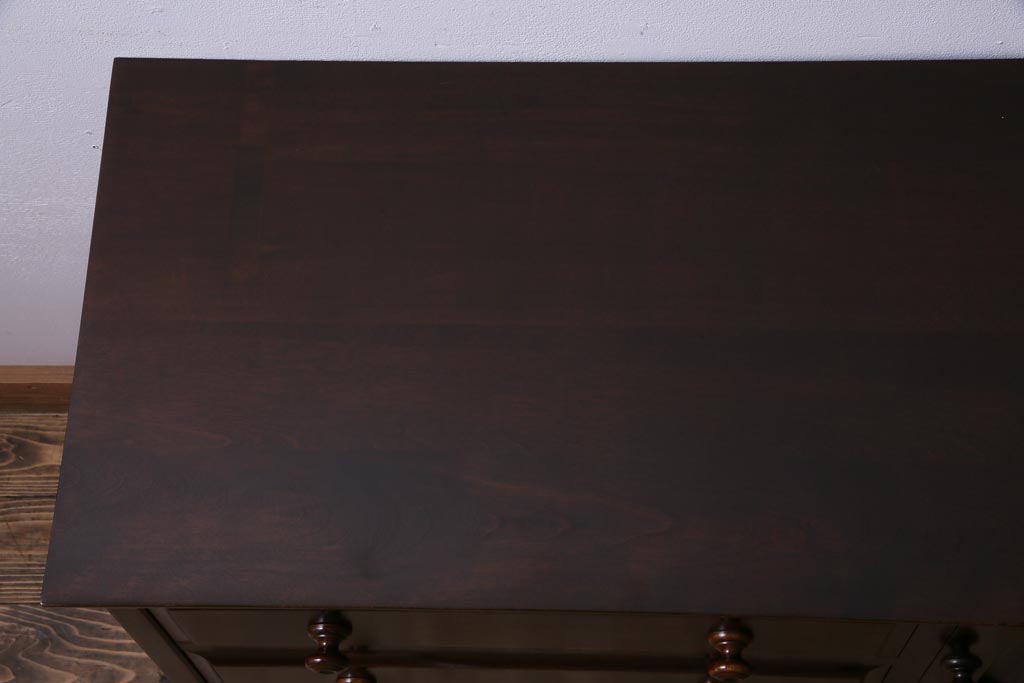 中古　北海道民芸家具　小ぶりなリメイクサイドボード(テレビボード、収納棚)