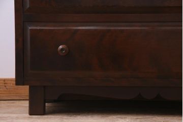 中古　北海道民芸家具　小ぶりなリメイクサイドボード(テレビボード、収納棚)