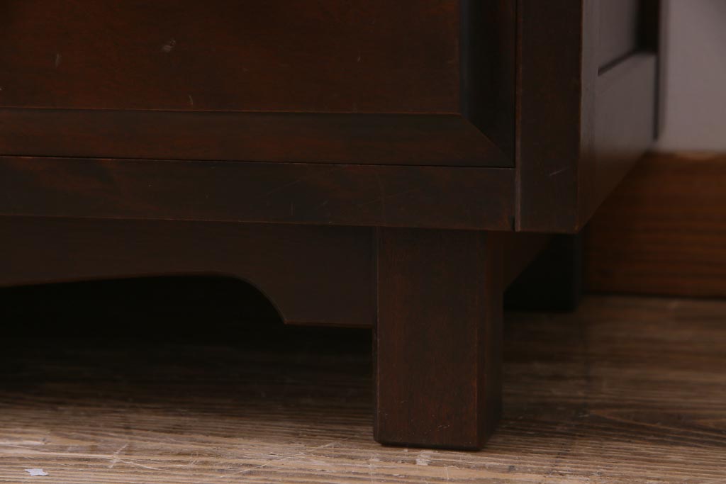 中古　北海道民芸家具　小ぶりなリメイクサイドボード(テレビボード、収納棚)