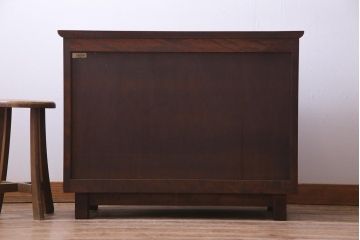 中古　北海道民芸家具　小ぶりなリメイクサイドボード(テレビボード、収納棚)