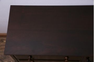中古　北海道民芸家具　小ぶりなリメイクサイドボード(テレビボード、収納棚)