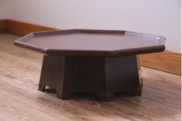 アンティーク雑貨　中古　ビンテージ松本民芸家具　八角　#312　朝鮮膳(定価約8万5千円)