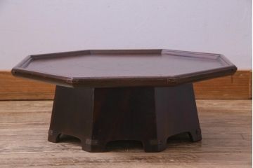 アンティーク雑貨　中古　ビンテージ松本民芸家具　八角　#312　朝鮮膳(定価約8万5千円)