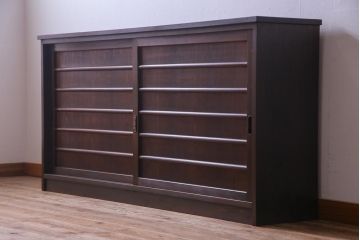 ラフジュ工房オリジナル　古い建具をリメイクした和モダンな戸棚(サイドボード、収納棚)