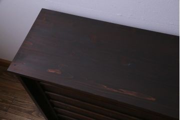 ラフジュ工房オリジナル　古い建具をリメイクした和モダンな戸棚(サイドボード、収納棚)