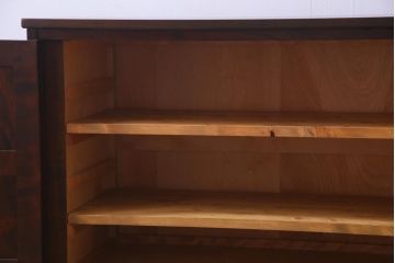 中古　北海道民芸家具　リメイク　シックな印象のローボード(収納棚、リビングボード)