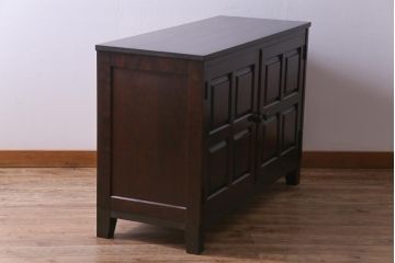 中古　北海道民芸家具　リメイク　シックな印象のローボード(収納棚、リビングボード)
