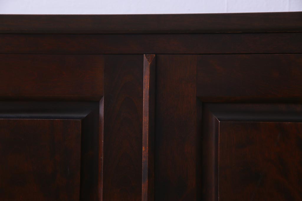 中古　北海道民芸家具　リメイク　シックな印象のローボード(収納棚、リビングボード)