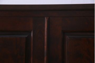 中古　北海道民芸家具　リメイク　シックな印象のローボード(収納棚、リビングボード)