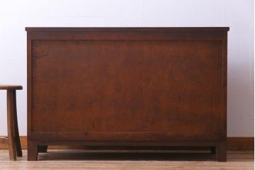 中古　北海道民芸家具　リメイク　シックな印象のローボード(収納棚、リビングボード)