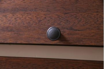 リメイク家具　ペイント　落ち着いた色味が温かみ感じるパタパタ扉の収納棚(4段タイプ)(戸棚、下駄箱)
