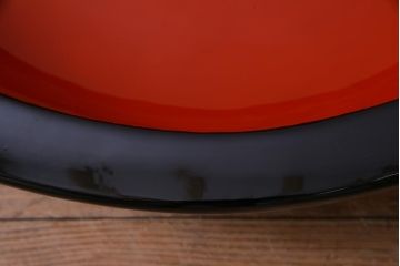 和製アンティーク　古民具　漆塗りが美しいこね鉢(ボウル)